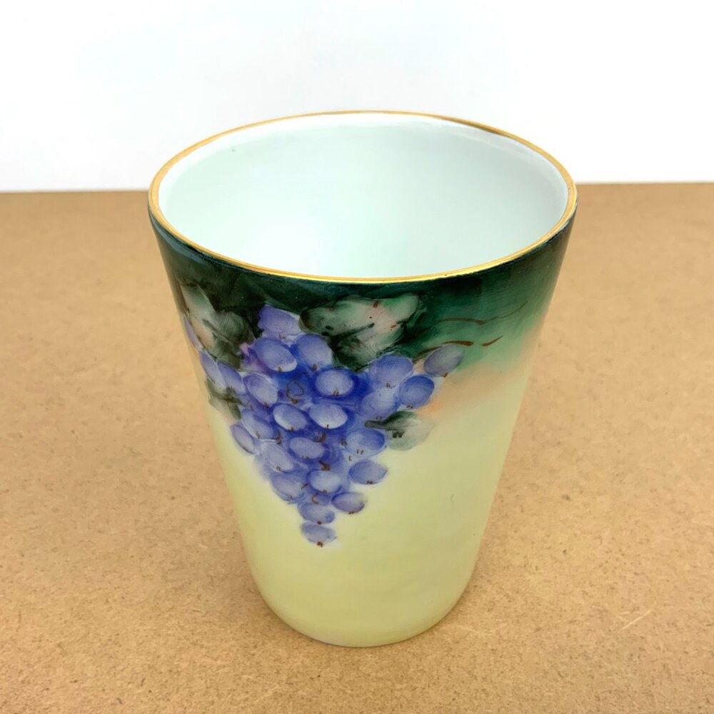 Vintage TK Czechoslovakia Hand Painted Porcelain Tumbler 4" Tall - Picture 6 of 16